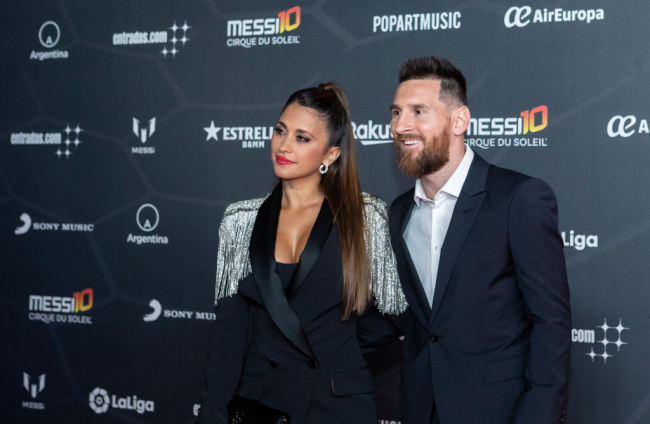 Antonella Racuzzo y Messi en 2019