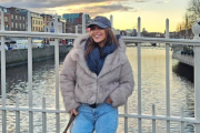 Paula Echevarría con chaqueta de pelo Primark