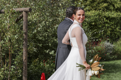 Marta Pombo en su boda con Luis Zamalloa