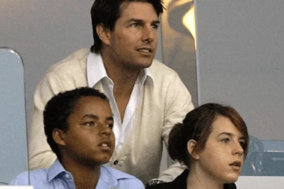 Tom Cruise cuando sus hijos eran pequeños.