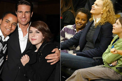 Tom Cruise y Nicole Kidman junto a sus hijos mayores.