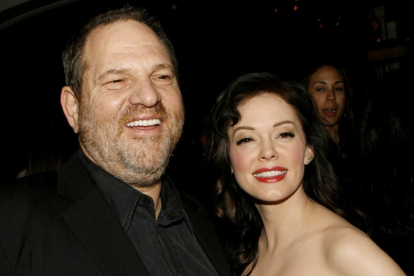 Rose McGowan y Harvey Weinstein