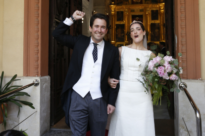 Boda de Felipe Benjumea Porres y María de Chiris Mora Figueroa en Sevilla.