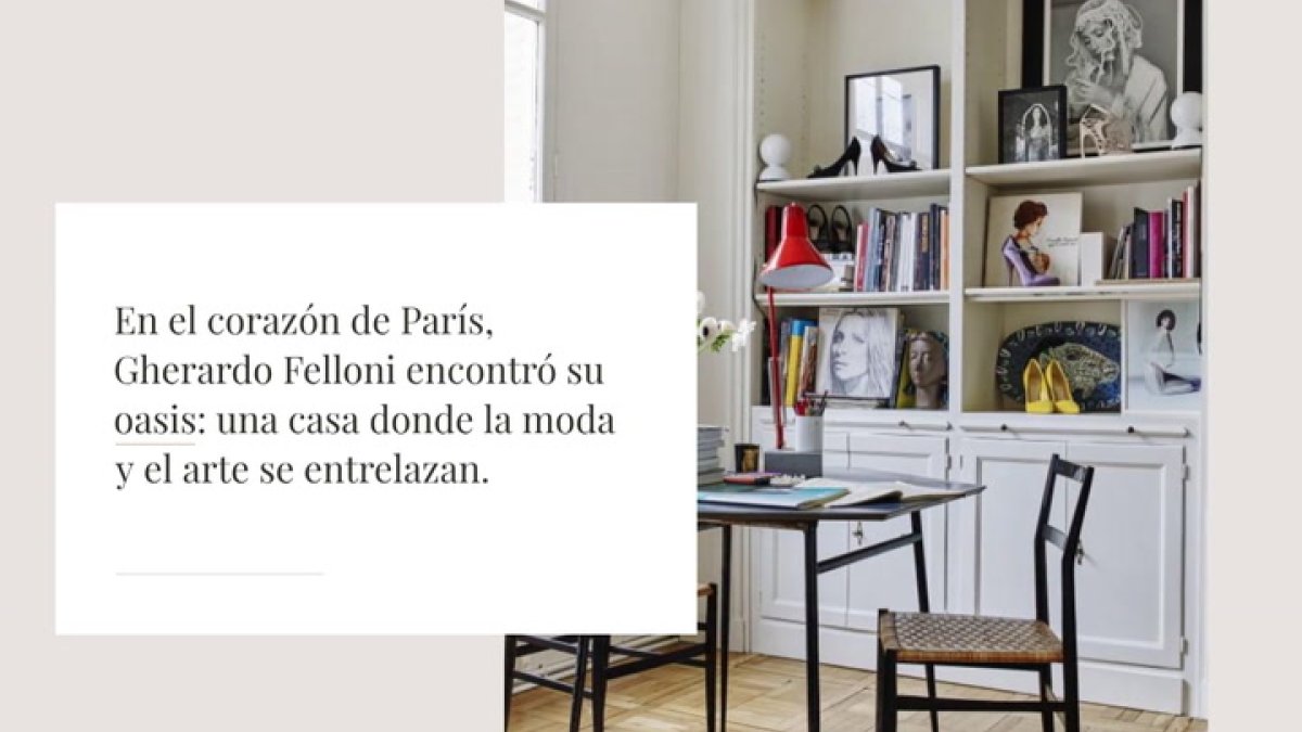 El diseñador Gherardo Felloni nos invita a su hogar en París, un edificio de principios del S. XX donde zapatos y obras de arte son su máximo inspiración de equidad.