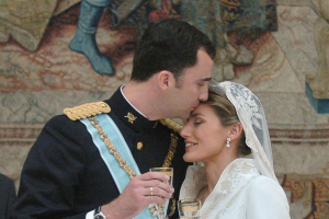 Reyes Felipe y Letizia en su boda