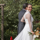 Marta Pombo en su boda con Luis Zamalloa