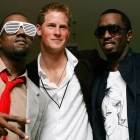 El Príncipe Harry junto a 'Diddy' y Kanye West