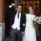 Boda de Felipe Benjumea Porres y María de Chiris Mora Figueroa en Sevilla.