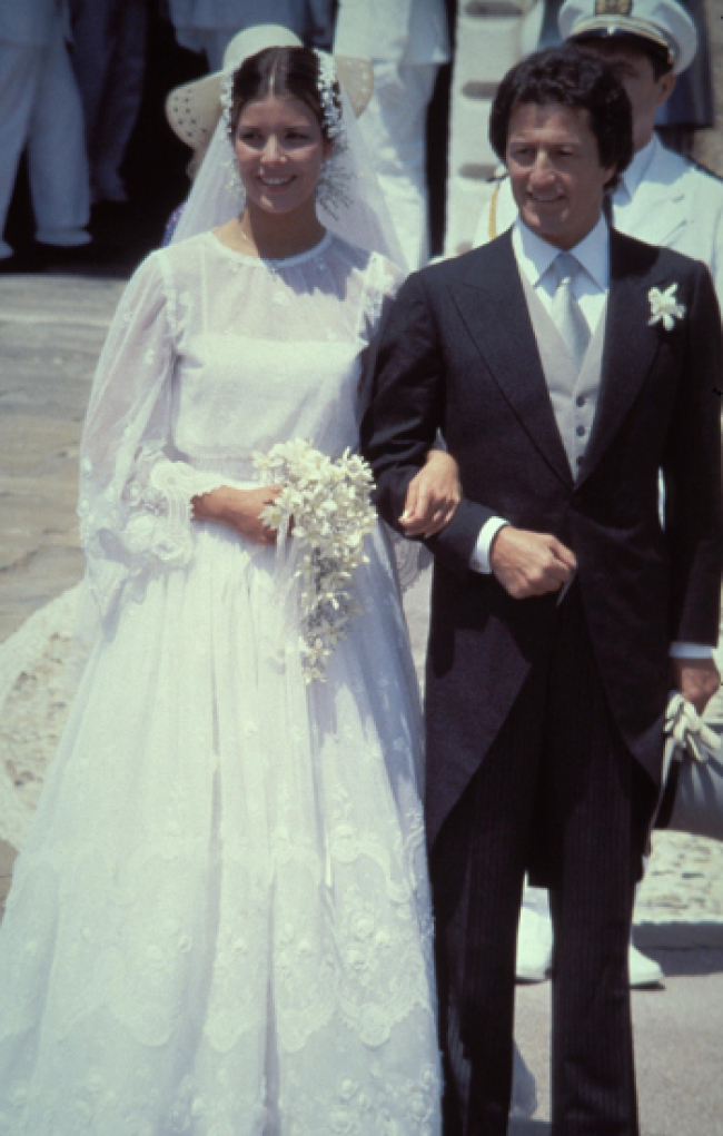 Boda de Carolina y Philippe Junot en 1978