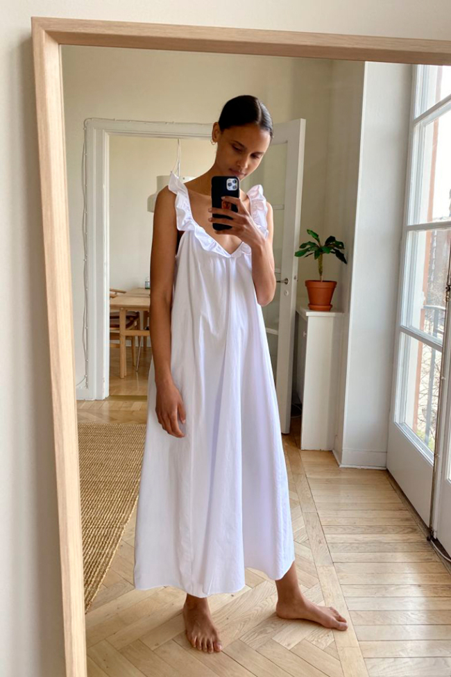 vestido blanco H&M que llevan las influencers