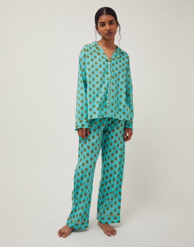 Set pijama print indio, de Natura. PVP: 36,90 €