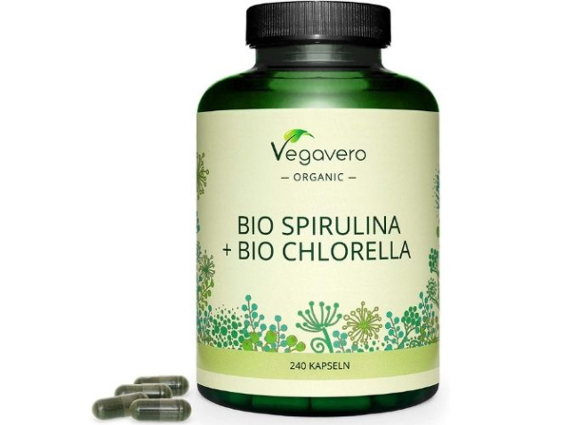 Espirulina y Chlorella Aldous Bio, 600 comprimidos