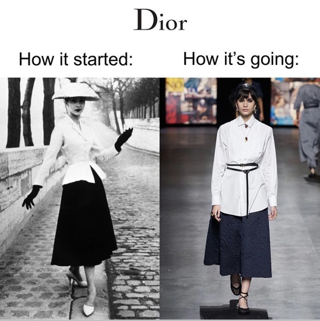 Evolución de Christian Dior | Instagram @Diet_Prada