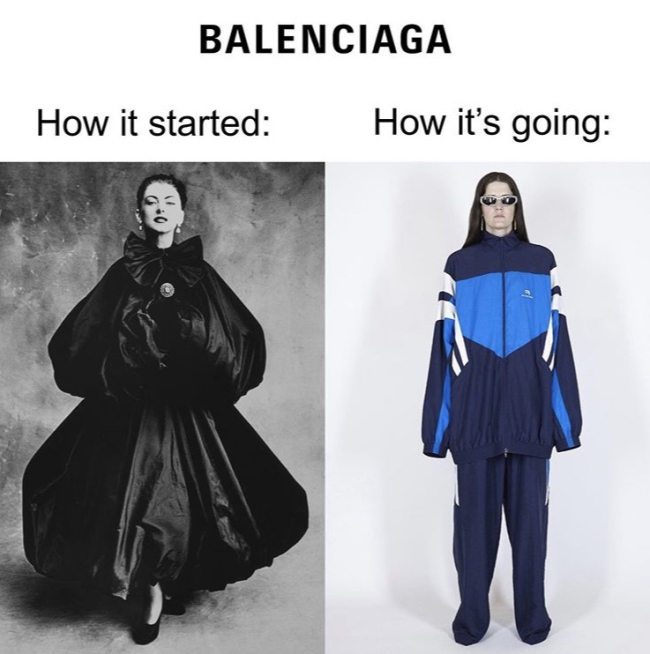 Evolución de Balenciaga | Instagram @Diet_Prada