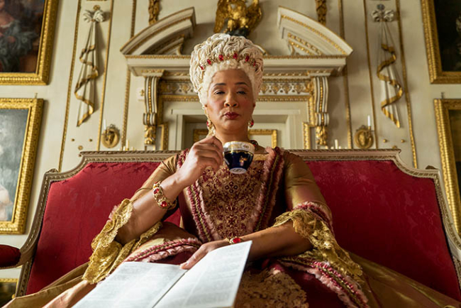 Golda Rosheuvel es la Reina Charlotte de Inglaterra / 'Los Bridgerton/ Cortesía de Netflix.