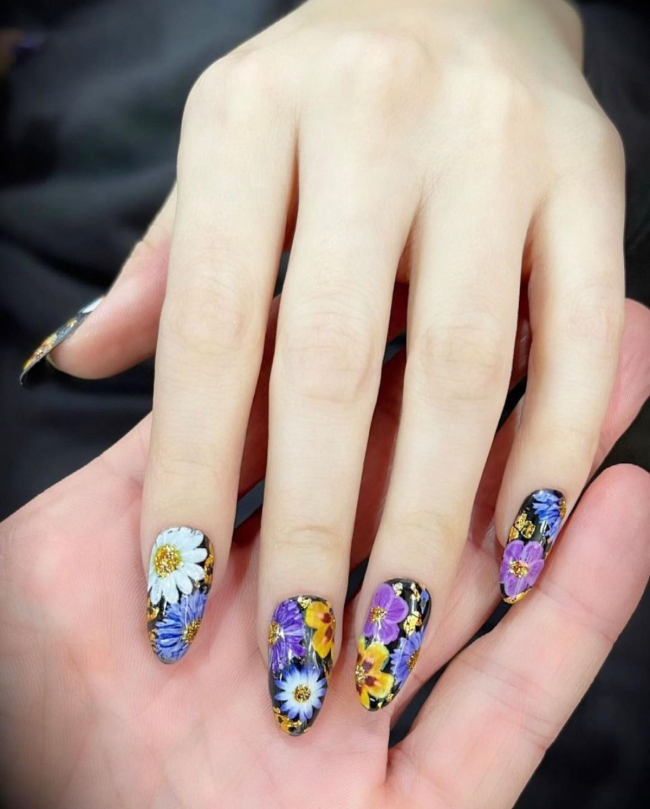 manicura flores ideas arte en uñas floral