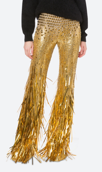 Sara Carbonero y sus pantalones dorados ¡de más de 6.000 euros!