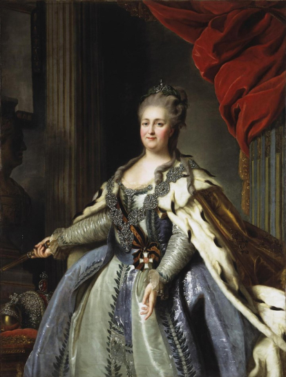 Retrato de Catalina la Grande pintado en 1780