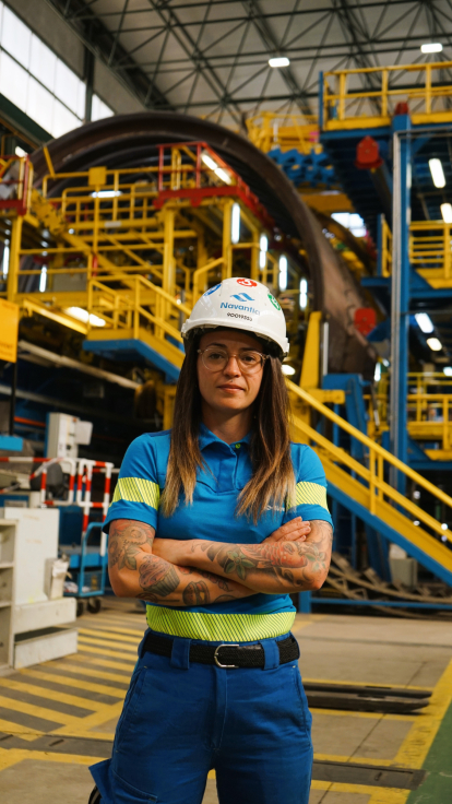 Yaiza García Zambrana, soldadora de Navantia (Astillero de Cartagena).