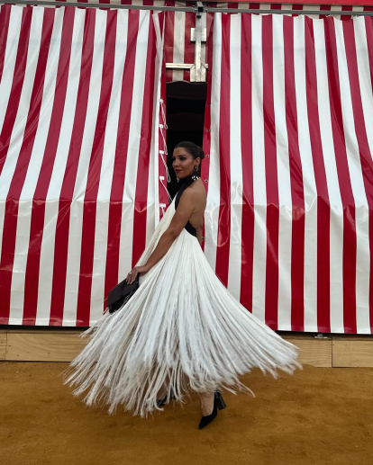 Margarita de Guzmán en la Feria de Abril de Sevilla.