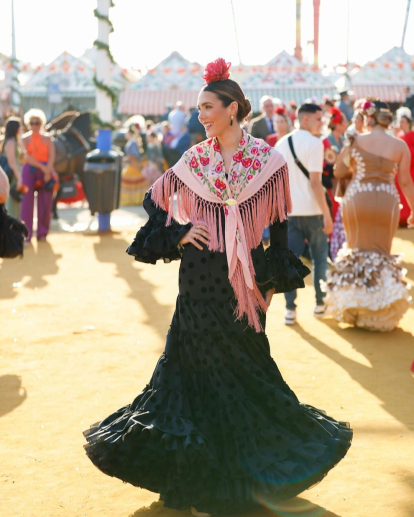 Anna Padilla en la Feria de Abril de Sevilla.