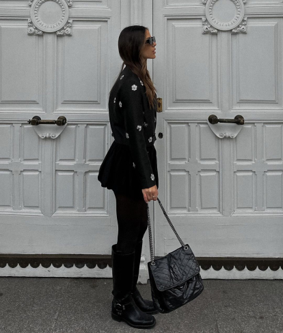Melyssa Pinto con un Loulou de Yves Saint Laurent