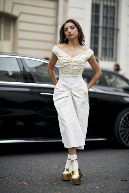 Sandalias que son tendencia esta primavera-verano 2024 street style